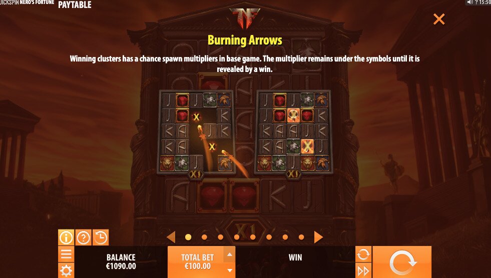 Nero's Fortune - Burning Arrows Feature